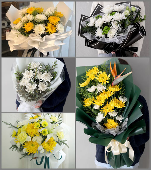 河南郑州新密市岳村镇白事花束代送